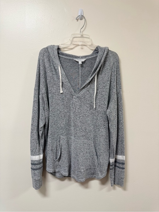 Market & Spruce Tops - Market & Spruce Gray V-Neck Hoodie